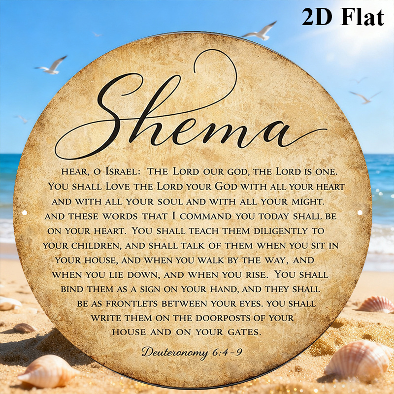 Home Office Room - CIFBUY Vintage Judaica Scripture Aluminum Wall