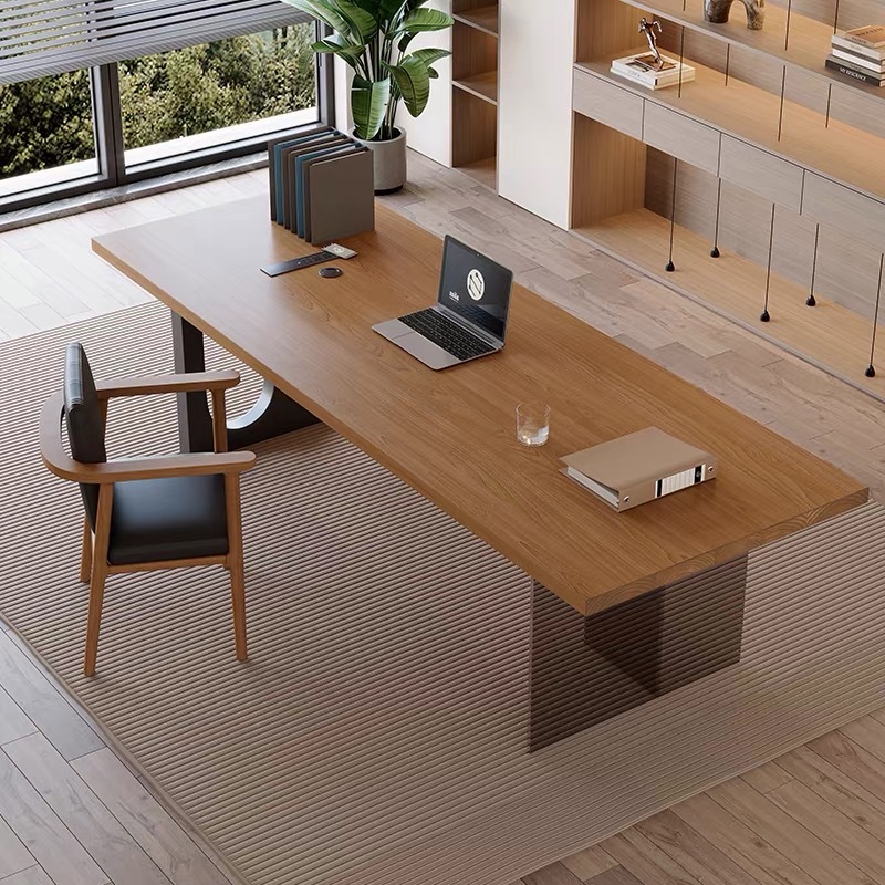 Home Office Room - Italian Acrylic Floating Wooden Office Desk