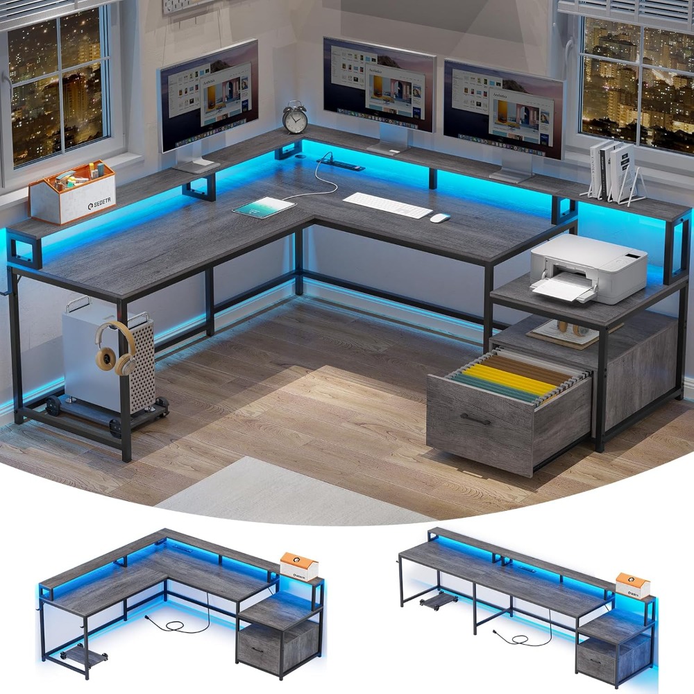 Home Office L Shaped Desk - L Shaped Desk, 66