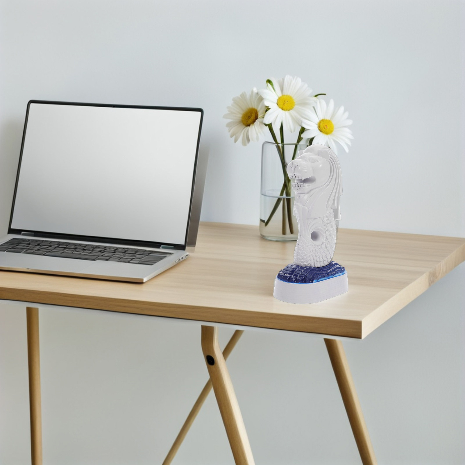 Home Office Singapore - Singapore Merlion Tabletop Sculpture Creative Piece