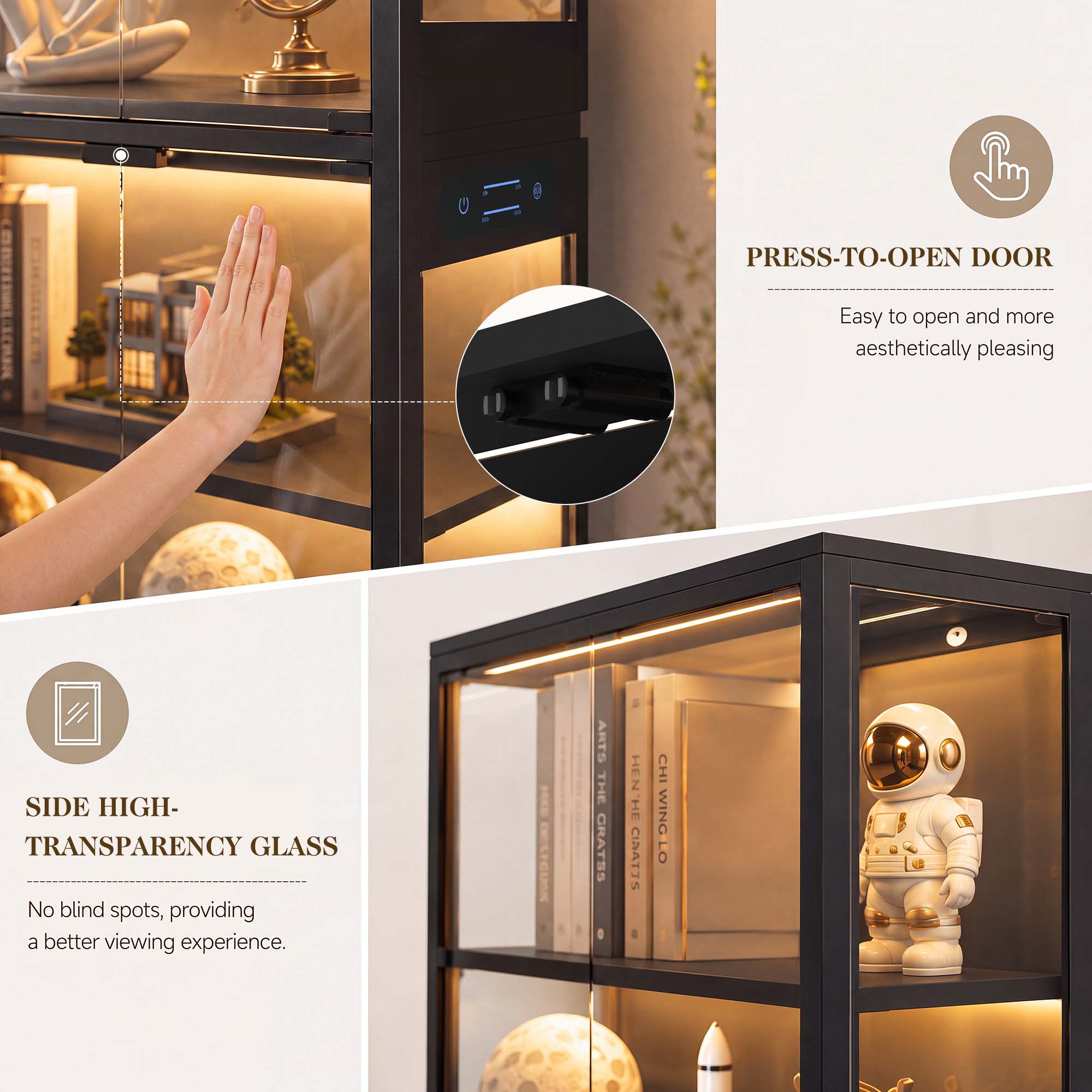 TCGBKAF 5‑Tier Display Cabinet - Home Office Room 评论和价格