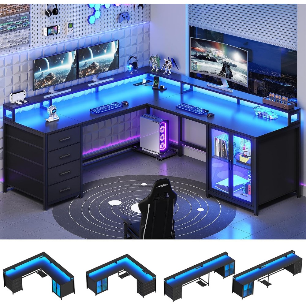 SEDETA L Shaped Gaming Desk wi - Home Office L Shaped Desk 评论和价格