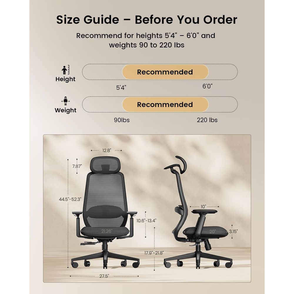 Ergonomic High-Back Mesh Offic - Home Office Hours 评论和价格