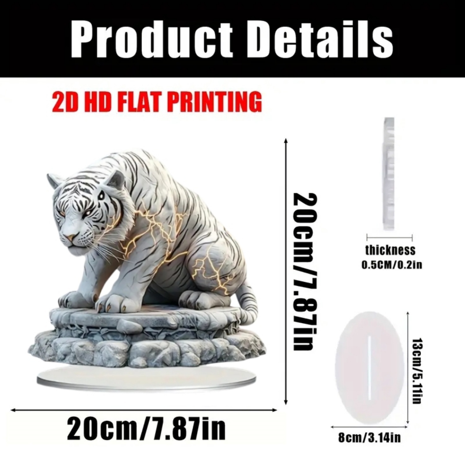 Two Tigers Statue,2D Flat Anim - Office Table Home 评论和价格