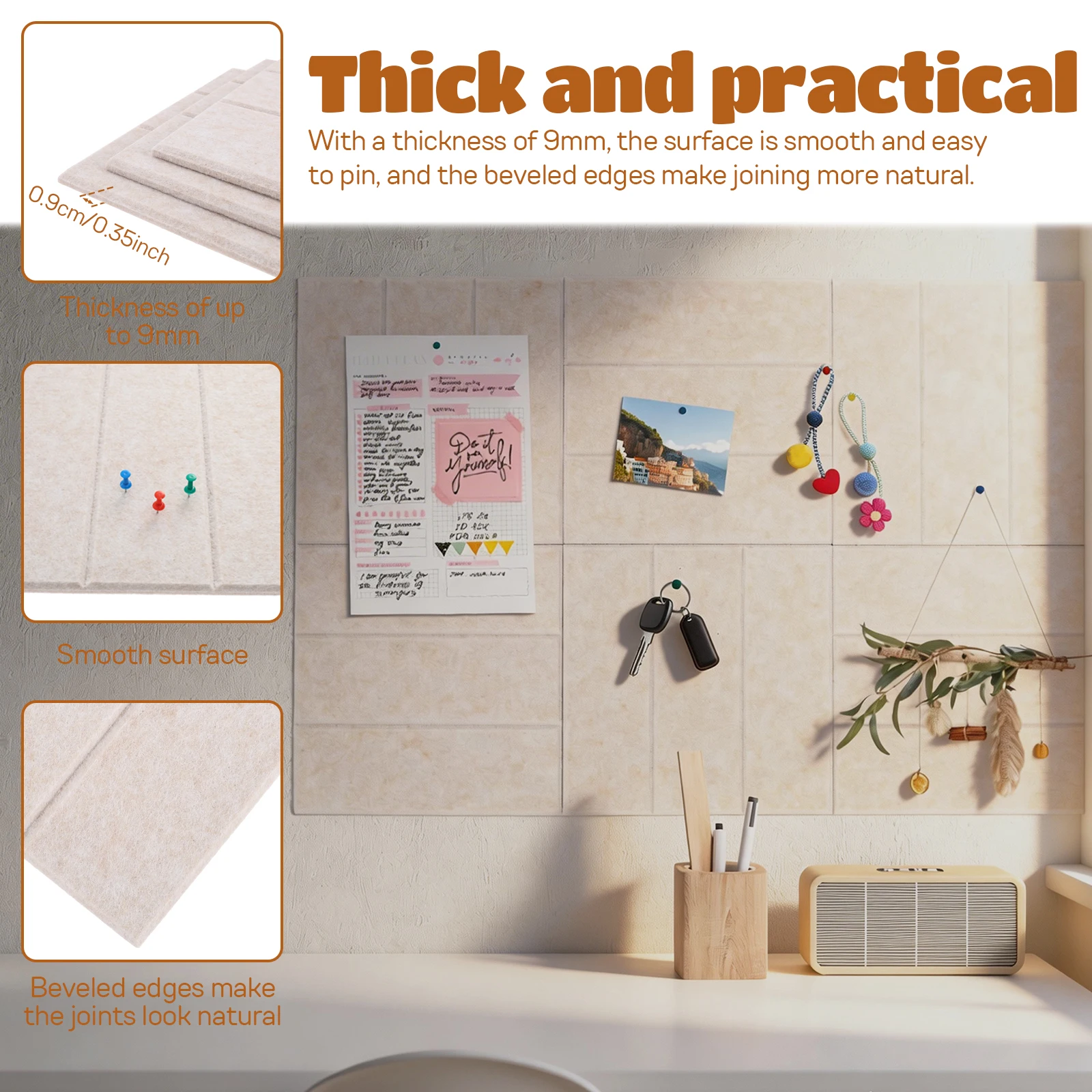 6/12 Pcs Felt Bulletin Board T - Home Office Alternative 评论和价格