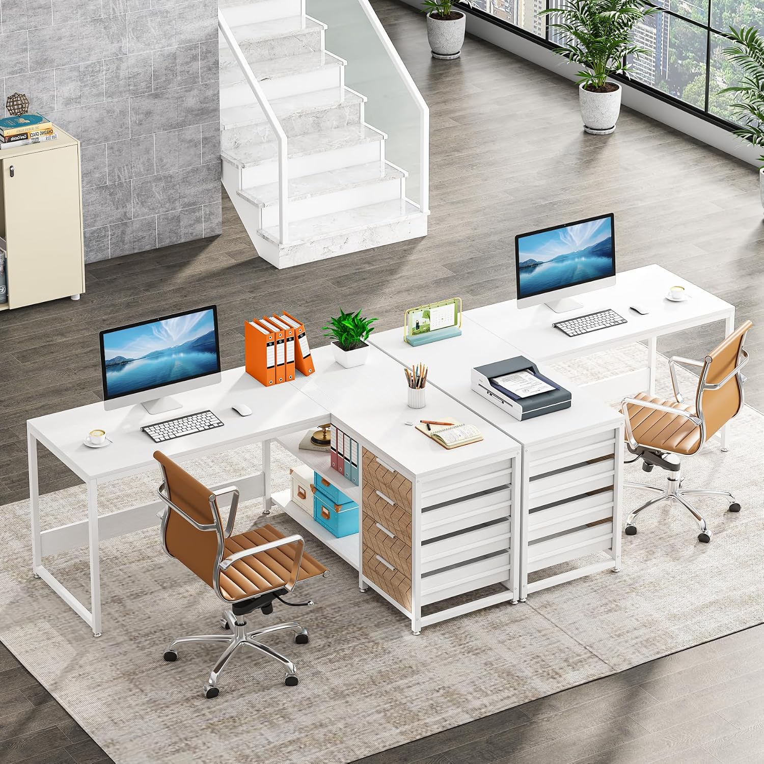 L Shaped Computer Desk with Dr - Home Office L Shaped Desk 评论和价格