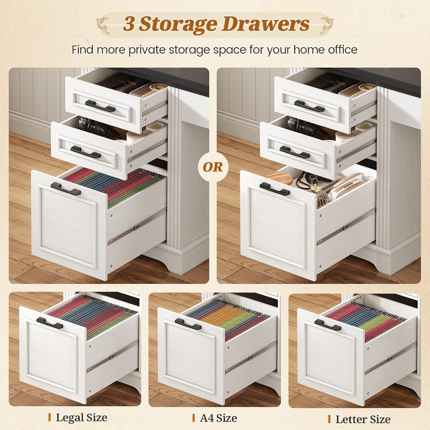 L Shaped Desk with Hutch & 3 D - Home Office L Shaped Desk 评论和价格