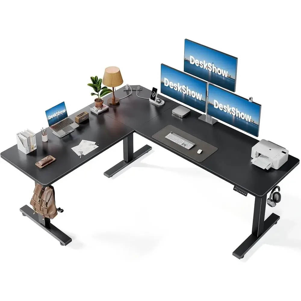 L-Shaped 75x63 Adjustable Stan - Home Office L Shaped Desk 评论和价格
