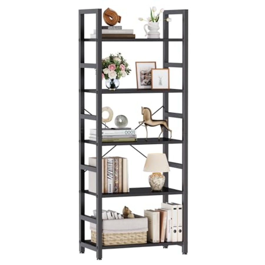 5-Tier Bookshelf, Modern Tall  - Home Office Room 评论和价格