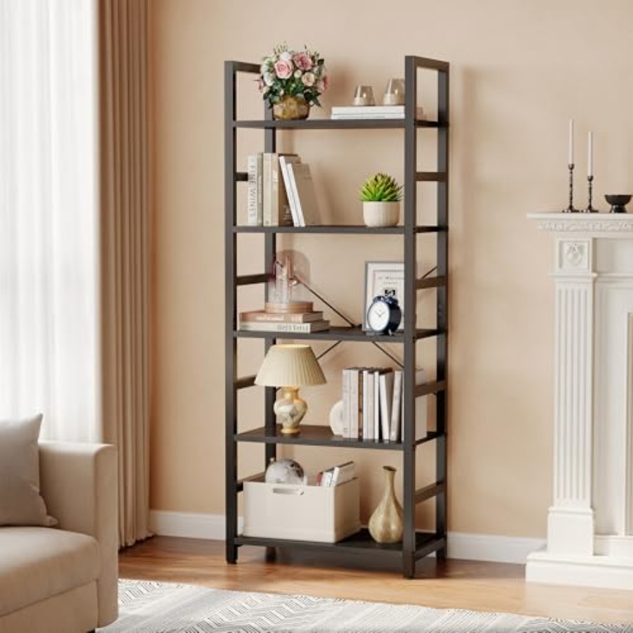 5-Tier Bookshelf, Modern Tall  - Home Office Room 评论和价格