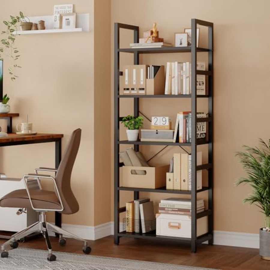 5-Tier Bookshelf, Modern Tall  - Home Office Room 评论和价格
