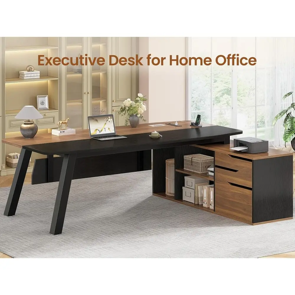 71 Inch Large Office Desk with - Home Office L Shaped Desk 评论和价格
