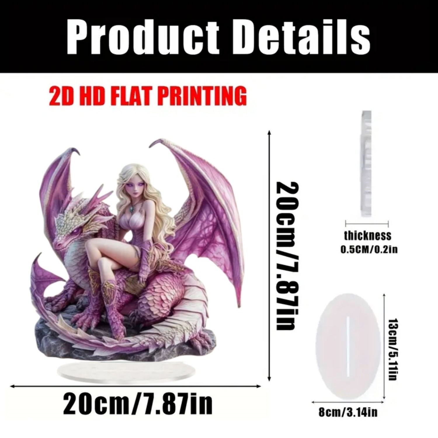 Fairy Statue,2D Flat Acrylic P - Office Table Home 评论和价格