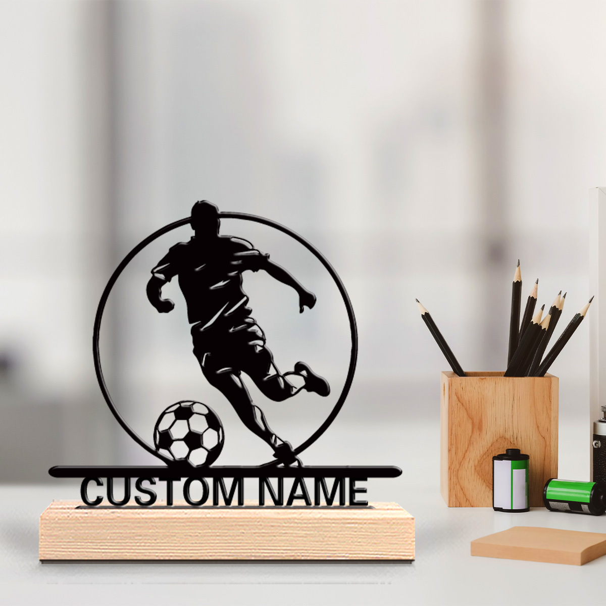 Custom Soccer Player Metal Sta - Office Table Home 评论和价格