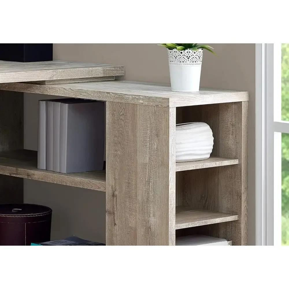60 L-Shaped Desk, Taupe Reclai - Home Office L Shaped Desk 评论和价格