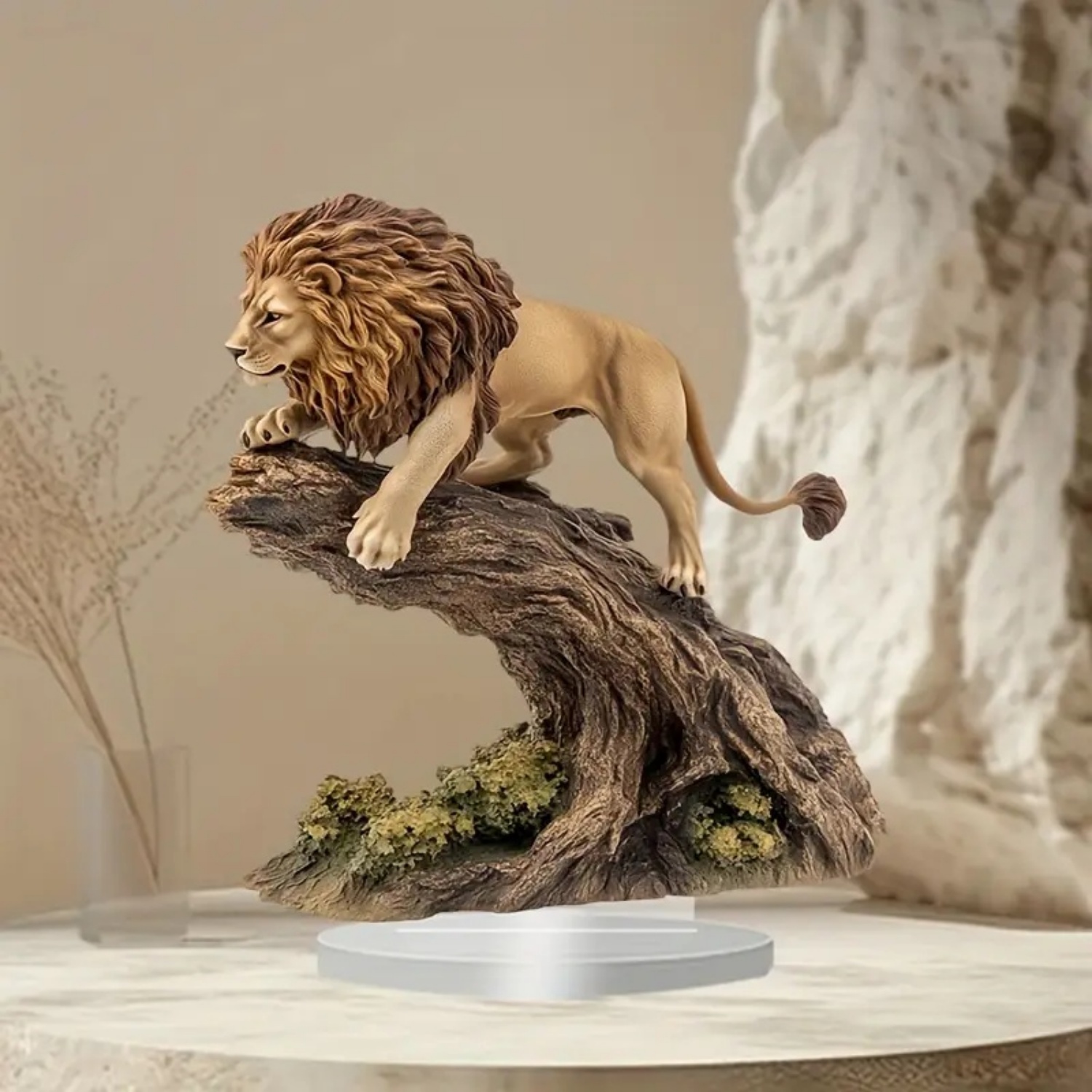 Male Lion Statue,2D Flat Anima - Office Table Home 评论和价格