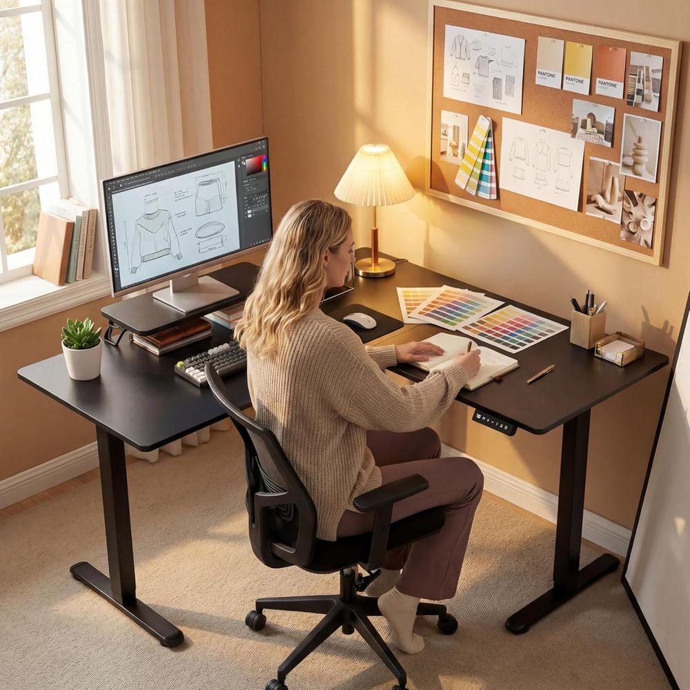 Electric Height-Adjustable L-S - Home Office L Shaped Desk 评论和价格