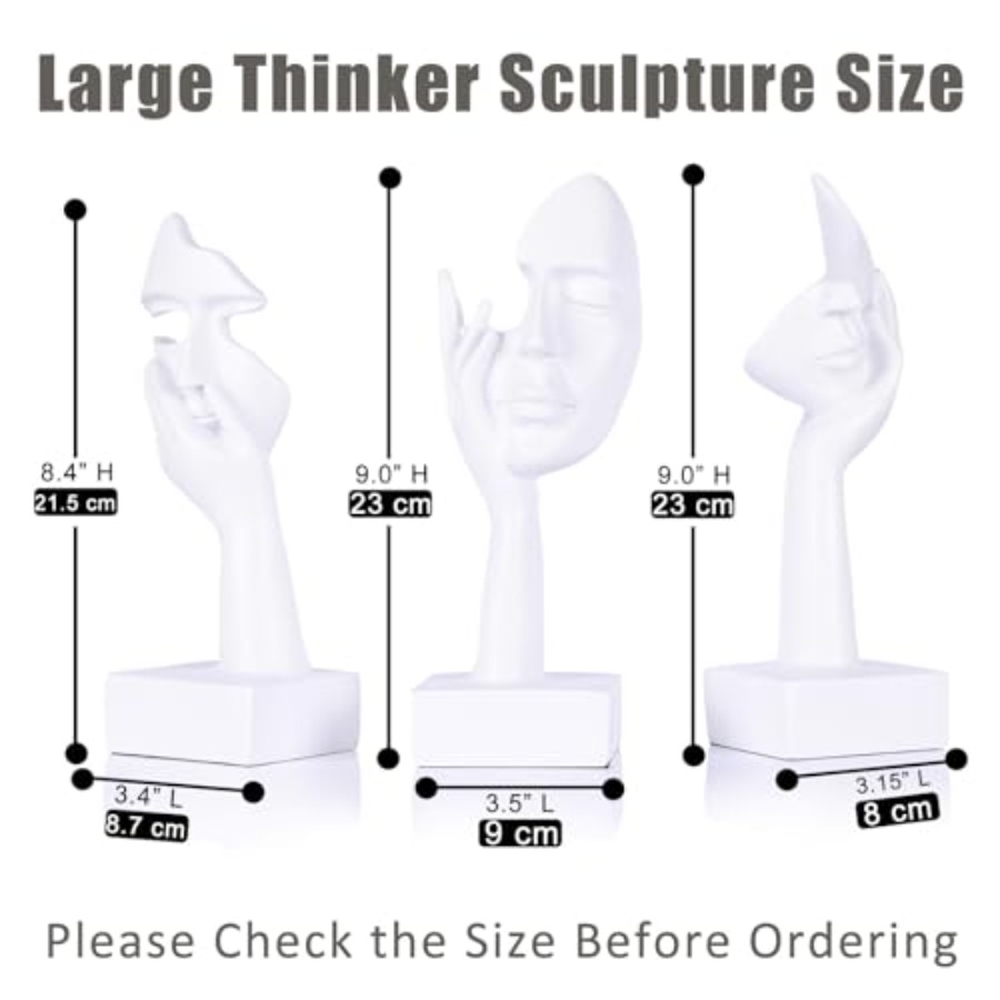 Thinker Large Statue Set - Art - Office Table Home 评论和价格