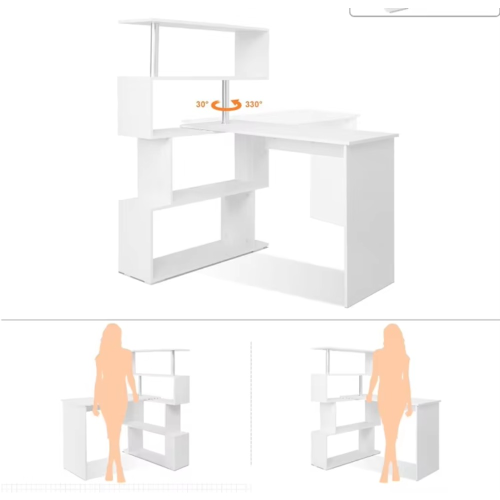 L-Shaped Computer Desk with Bo - Home Office L Shaped Desk 评论和价格