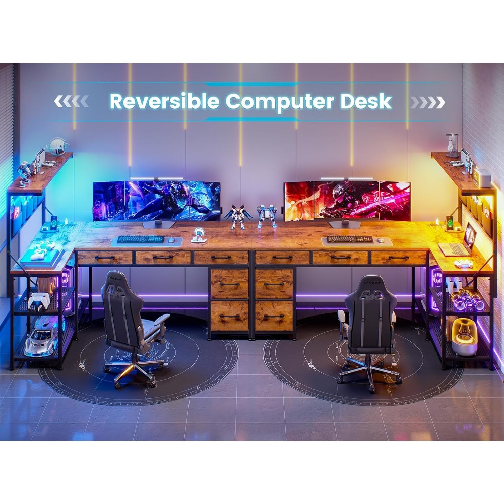SEDETA L Shaped Desk with Draw - Home Office L Shaped Desk 评论和价格