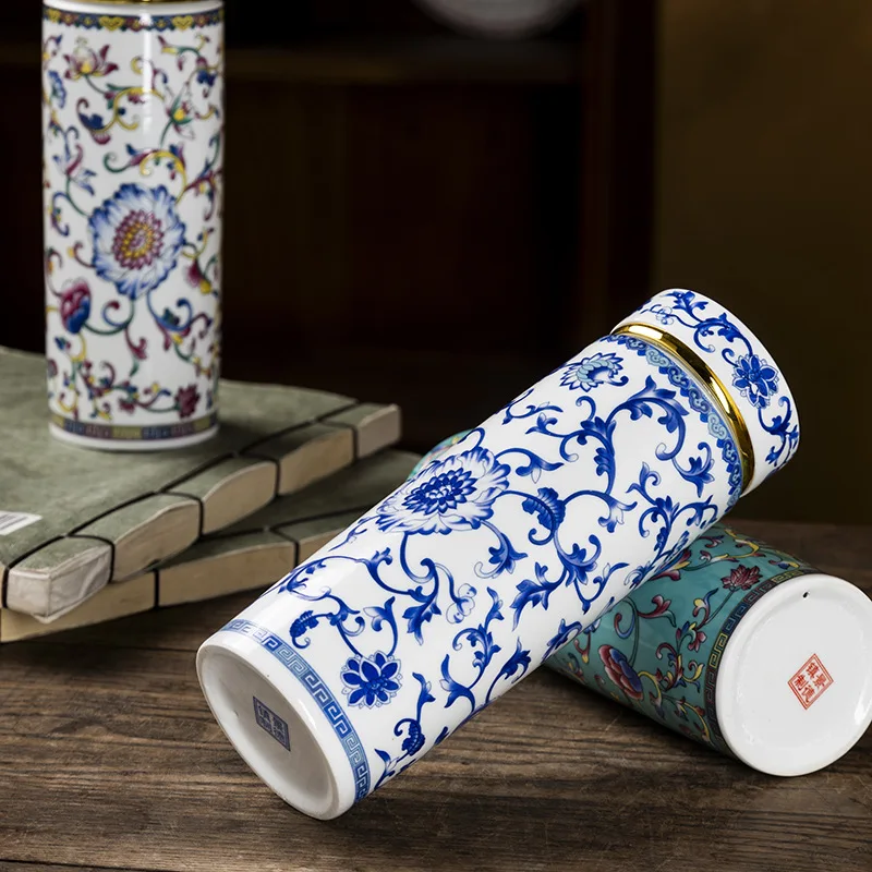 500ML Double-layer Ceramic Cup - Home Office Hours 评论和价格