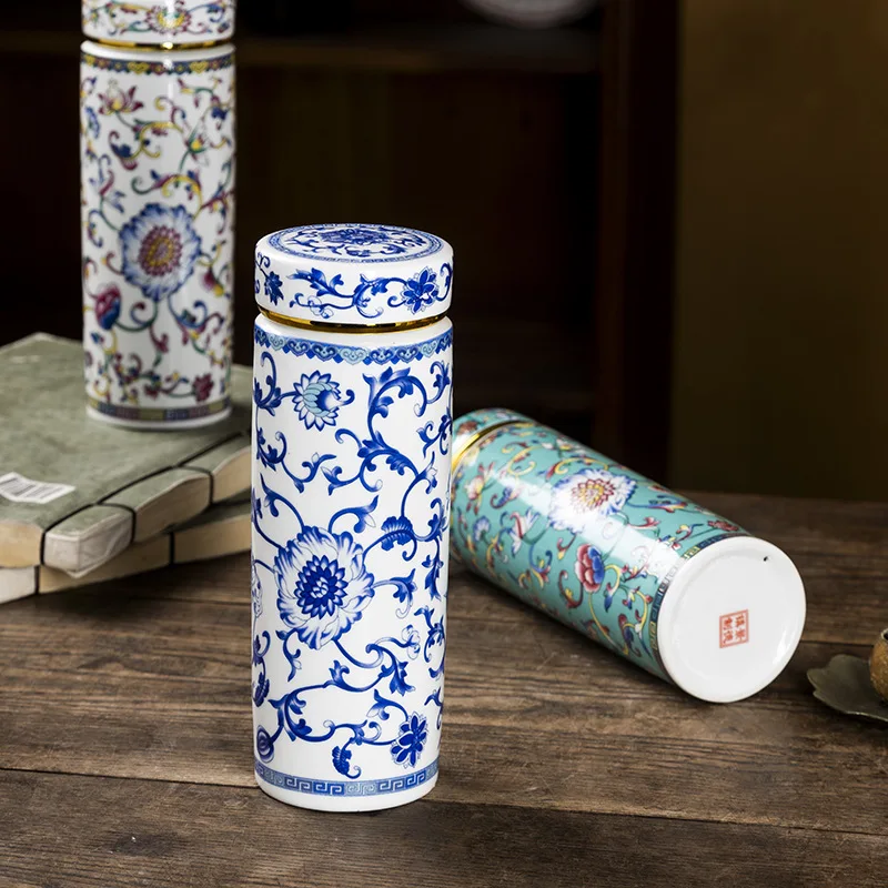 500ML Double-layer Ceramic Cup - Home Office Hours 评论和价格
