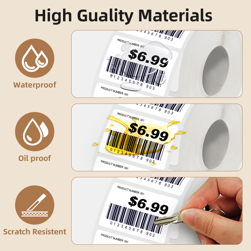5 Rolls of White Label Sticker - Label Maker Machine 评论和价格