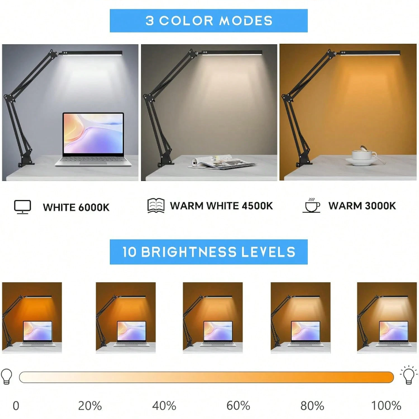 LED Desk Lamp For Home,Reading - Office Table Home 评论和价格