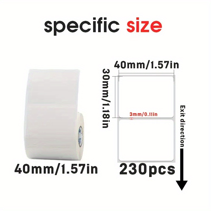 6 Rolls 40x30mm Thermal Label  - Label Maker Machine 评论和价格