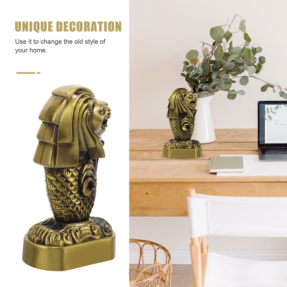 2Pcs Merlion Singapore Metal S - Home Office Singapore 评论和价格