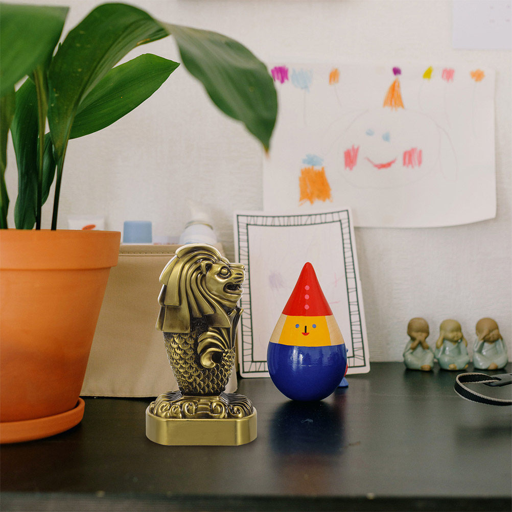 2Pcs Merlion Singapore Metal S - Home Office Singapore 评论和价格