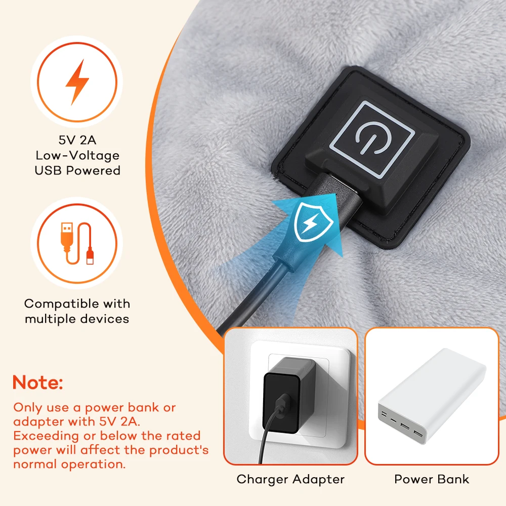 USB Heated Shawl with 3 Heat S - Home Office Hours 评论和价格