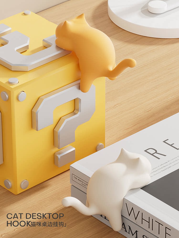 Cute Portable Cat Bag Hook Han - Office Table Home 评论和价格