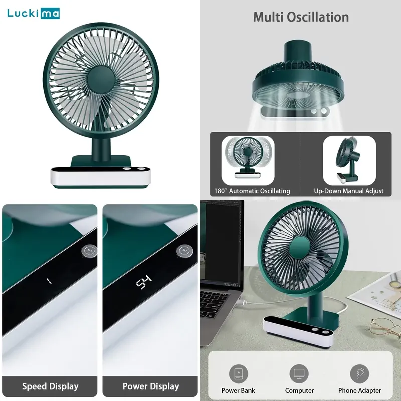 USB Rechargeable Oscillating D - Office Table Home 评论和价格
