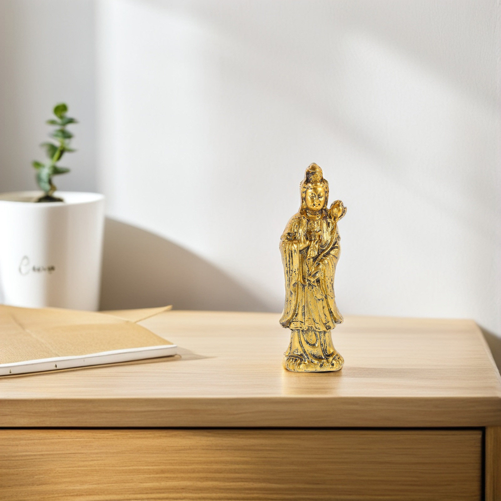 Elegant Vintage Yin Buddha Sta - Office Table Home 评论和价格