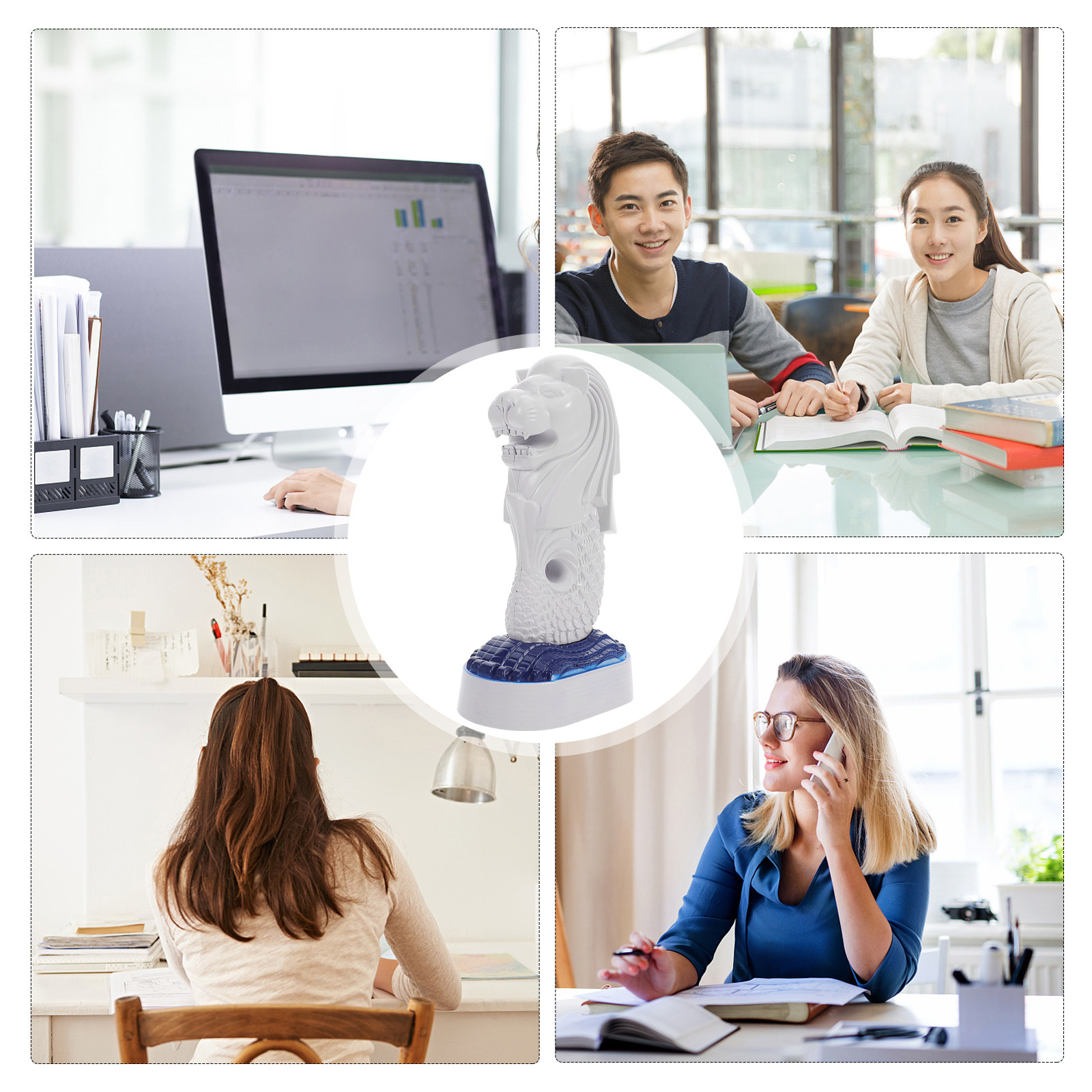 Merlion Ornament Singapore Sym - Home Office Singapore 评论和价格