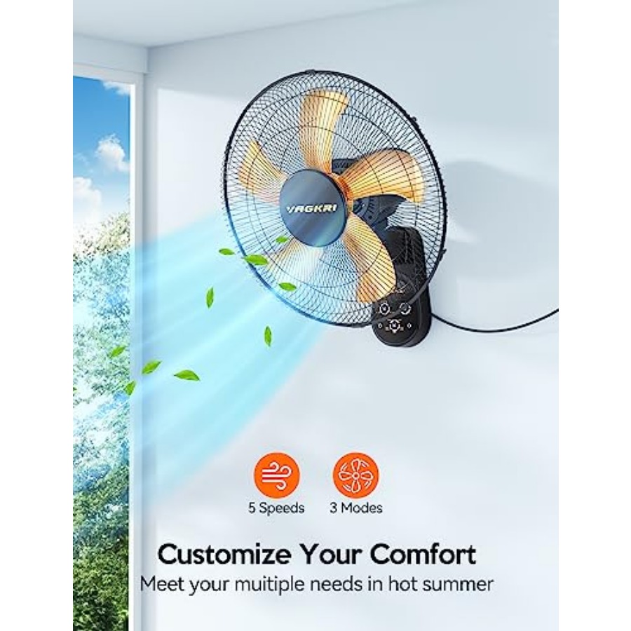 Wall Mount Fan, 16 Inch Wall F - Home Office Hours 评论和价格